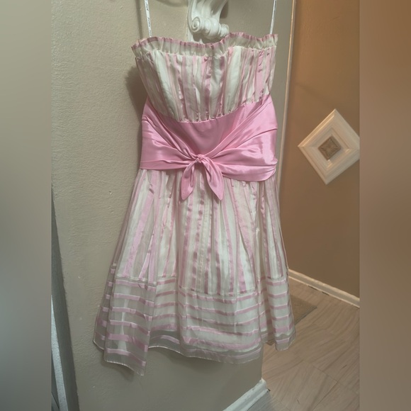 Betsey Johnson hPink and White Dress. - Picture 2 of 11